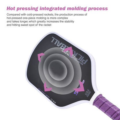 Purple-White Border - Venom Pickleball Paddle